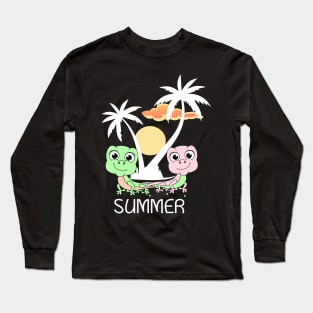 Summer with Lizard Long Sleeve T-Shirt
